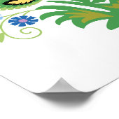 Polish Wycinanki Spring Floral ポスター (角)