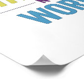 Polished Warrior Not Worrier Joshua 1:9 Spiritual  ポスター (角)