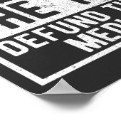 Politicaのメディアとニュースの資金を取り除くテレビをオフにする ポスター (角)