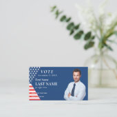 Political Custom Election Campaign Blue Candidate 名刺 (スタンド正面)