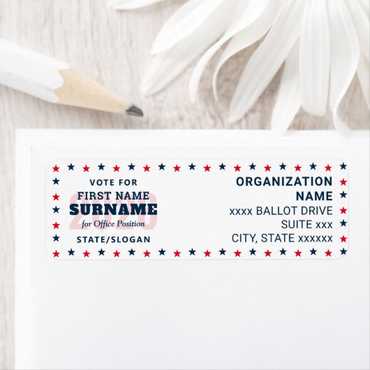 Political Election Custom Campaign Candidate Name ラベル (インサイチュ)