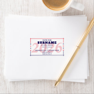 Political Election Custom Campaign Candidate Name ラベル