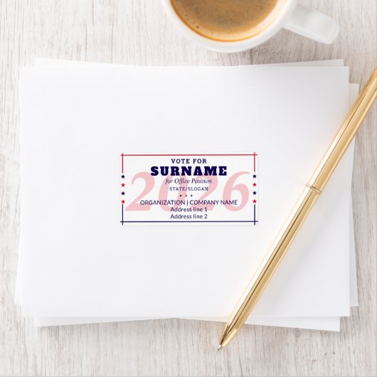 Political Election Custom Campaign Candidate Name ラベル (インサイチュ)