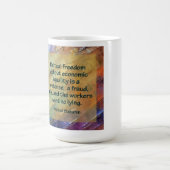 Political Freedom and Economic Equality コーヒーマグカップ (中央)