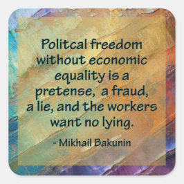 Political Freedom and Economic Equality スクエアシール