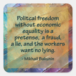 Political Freedom and Economic Equality スクエアシール