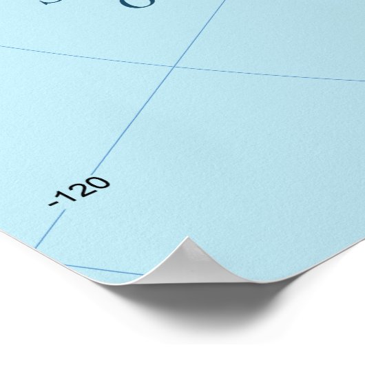 Political map of the continent of Antarctica. ポスター (角)