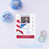 Political Meet and Greet Fundraiser W/Photo チラシ (シングル)