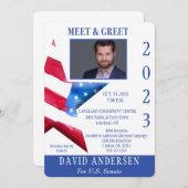 Political Meet & Greet Fundraiser招待状(写真あり) 招待状 (正面/裏面)