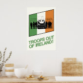 Political Poster Ireland Troops out of Ireland! ポスター (キッチン)