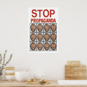 Political Poster Stop Propaganda  use your brain ポスター (キッチン)