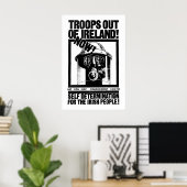 Political Poster Troops out of Ireland now! Self ポスター (ホームオフィス)