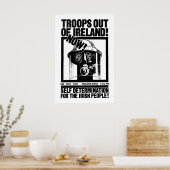 Political Poster Troops out of Ireland now! Self ポスター (キッチン)