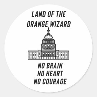 Political Satire: The Orange Wizard’s Capitol ラウンドシール