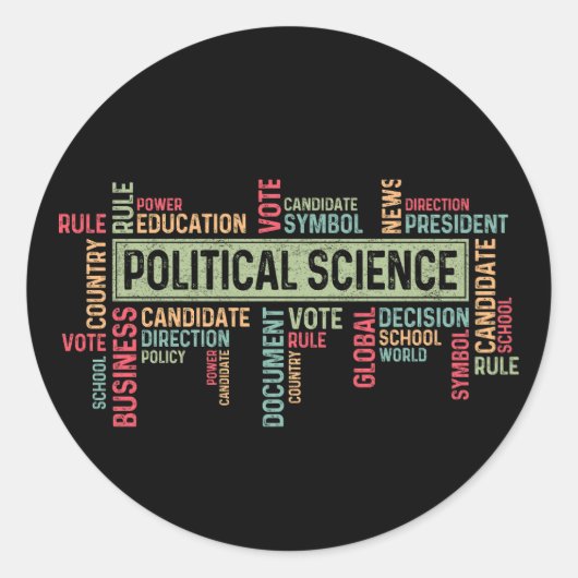 Political Science ラウンドシール (正面)