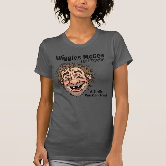 Political T Shirt, Wiggles McGee For President Tシャツ (正面)