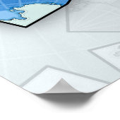 Political World Map Cahill-Keyes projection ポスター (角)