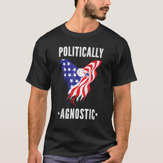 Politically Agnostic  Political Humor Men Women Tシャツ (正面)