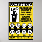 Politicians Warning Poster ポスター (正面)