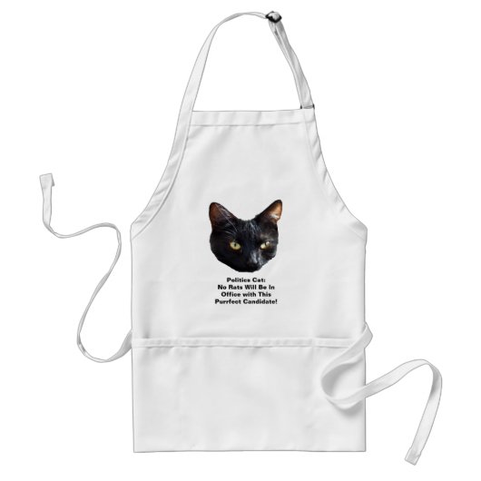 Politics Cat No Rats Will Be In Office Adult Apron スタンダードエプロン (正面)