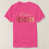 Politics Teacher leopard Fall Autumn Lovers Thanks Tシャツ (デザイン正面)