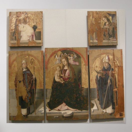 Polittico di San Gregorio – Antonello da Messina ポスター (正面)