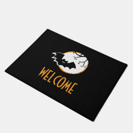 Polka Bat and Moon ドアマット