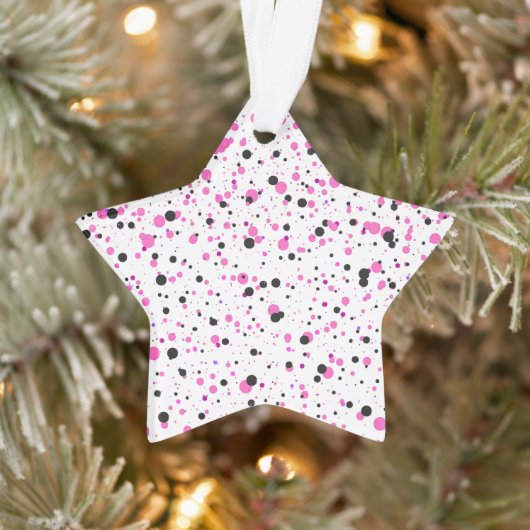 Polka Dot Acrylic Star Ornament オーナメント (ツリー)
