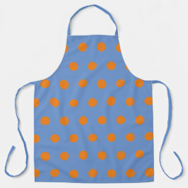 Polka Dot Apron (Blue & Orange) エプロン