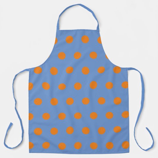 Polka Dot Apron (Blue & Orange) エプロン (正面)