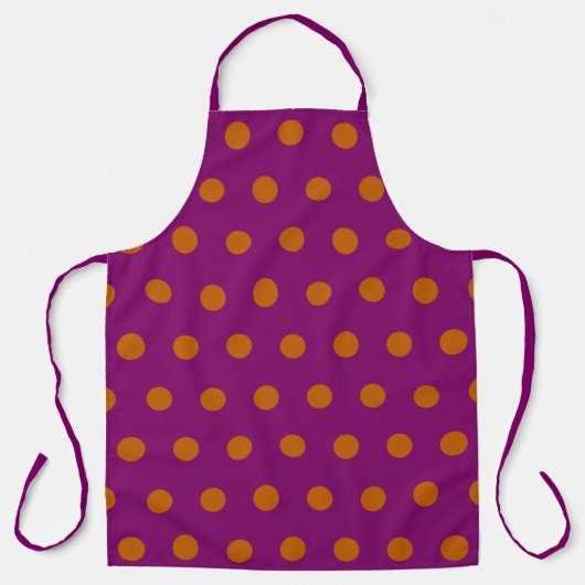 Polka Dot Apron (Magenta & Orange) エプロン (正面)