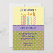 Polka Dot Birthday Invitation 招待状 (正面)