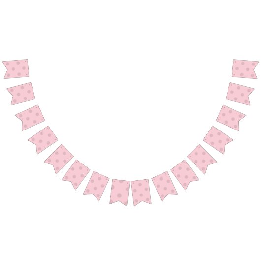 Polka Dot Blush Pink  バンティングフラッグ (全)