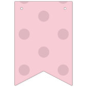 Polka Dot Blush Pink  バンティングフラッグ (第1の旗)