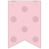 Polka Dot Blush Pink  バンティングフラッグ (第3の旗)