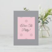 Polka Dot Blush Pink  招待状 (スタンド正面)
