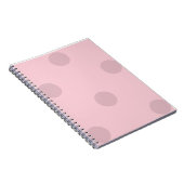 Polka Dot Blush Pink Notepad ノートブック (右側)