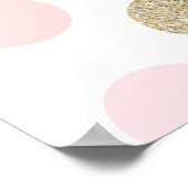 Polka Dot Bridal Shower Sign ポスター (角)