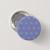Polka Dot Button (Lavender & Aqua) 缶バッジ (正面&裏面)