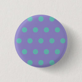 Polka Dot Button (Lavender & Aqua) 缶バッジ