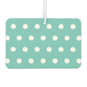Polka Dot Car Air Freshener (Aqua & White) カーエアーフレッシュナー (裏面)