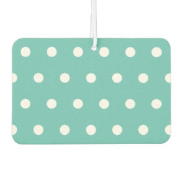 Polka Dot Car Air Freshener (Aqua & White) カーエアーフレッシュナー