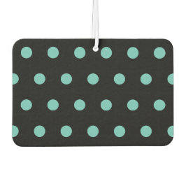 Polka Dot Car Air Freshener (Black & Aqua) カーエアーフレッシュナー