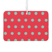 Polka Dot Car Air Freshener (Red & Aqua) カーエアーフレッシュナー (裏面)