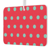 Polka Dot Car Air Freshener (Red & Aqua) カーエアーフレッシュナー (左)