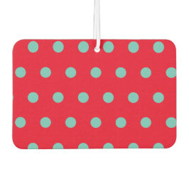 Polka Dot Car Air Freshener (Red & Aqua) カーエアーフレッシュナー