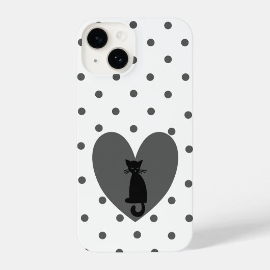 Polka Dot Cat iPhoneケース (裏面)