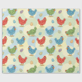 Polka Dot Chickens Wrapping Paper ラッピングペーパー (フラット)