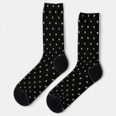 Polka Dot Classic Pattern Polkadot Monochrome ソックス (左)