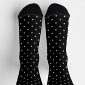 Polka Dot Classic Pattern Polkadot Monochrome ソックス (上部)